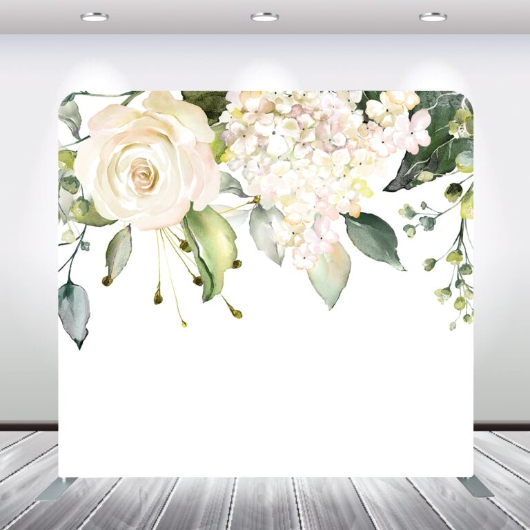 Hand painted Flowers Floral Photobooth Backdrop