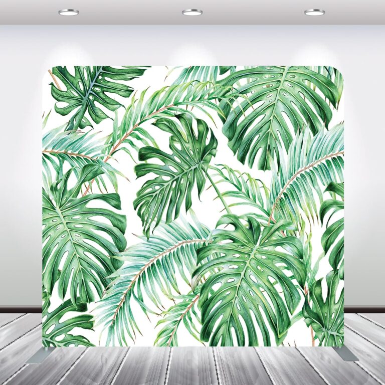 Summer Vibe Watercolour leaves Photobooth Backdrop