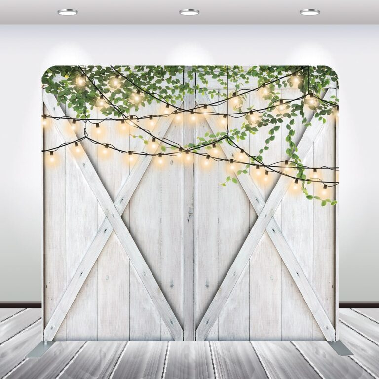 White Washed Barn Door Rustic Photobooth Backdrop