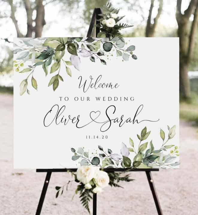 How To Print A wedding Welcome Sign For Free DIY