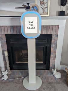 photobooth rental in Barrie ontario, pretty and clean wedding photobooth