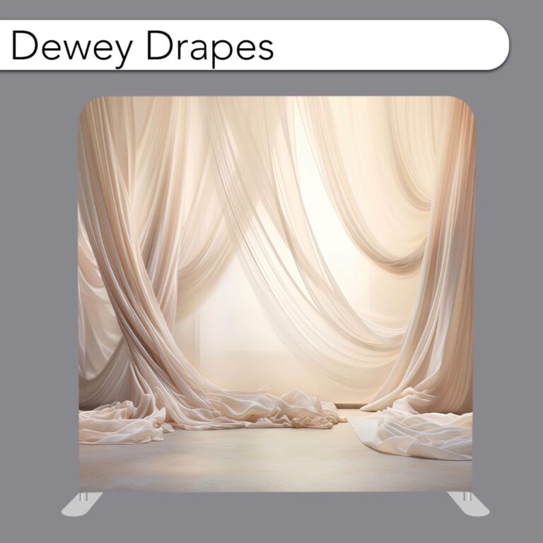 Photo booth backdrop that is a upscale drape drapery style