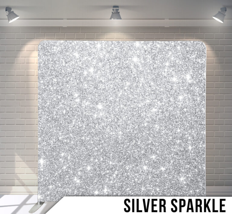 Photo booth backdrop that is a Silver Sparkle taylor swift style